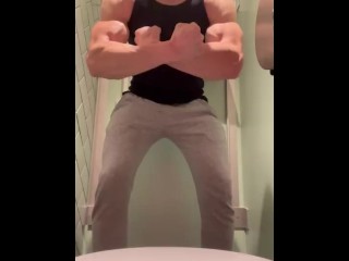 Straight Alpha Flexing his Muscles