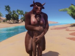Video Furry cow girl fucks with a man | Furry monster| 3D Porn Wild Life