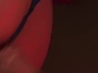 Asian girl with her pink tail on 