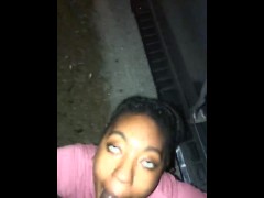 Sexy Pit Stop on the side of the road outdoors deep throat let me suck you dry daddy