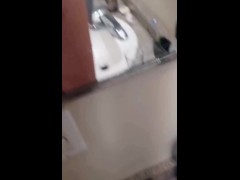 Intense orgasm on bathroom countertop leaves my pussy throbbing and soaked with cum