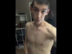 Still wet from shower, only wearing a towel