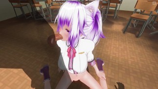 3D HENTAI Школьница сосет и скачет на члене своего друга