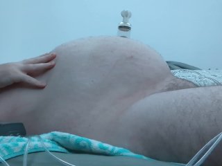 belly inflation, air inflation, verified amateurs, solo male