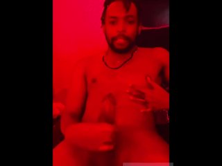 Male JOI! Big DICK Moaning Dirty talking in red room solo masturbating