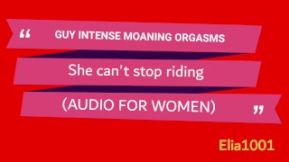 У него сильные и громкие стонущие оргазмы - она ​​заставляет его быстро кончить - (Аудио для женщин)