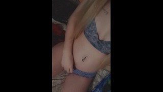 Horny petite blonde snapchat tease 