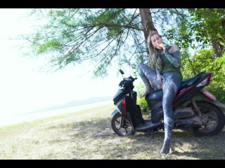 Naughty TATTOO model PUBLIC masturbation, Alternative teen ANAL SQUIRT outdoors, anal gape, prolapse