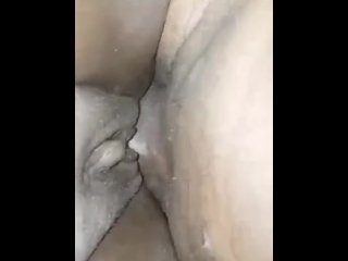 ebony, squirting orgasm, big dick, vertical video