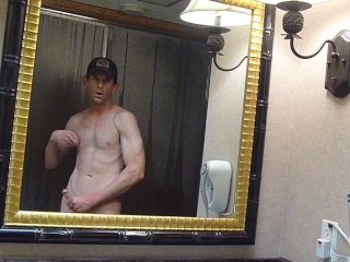 jerkoff, mirror, big balls, playing with myself