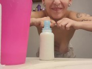 Preview 3 of Hot Slut does Milk Enema