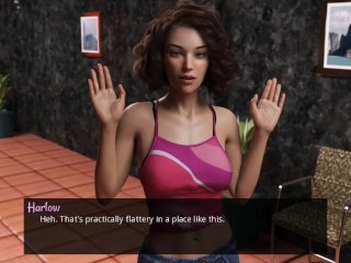 porn game, realistic cartoon, hot girl, sex game