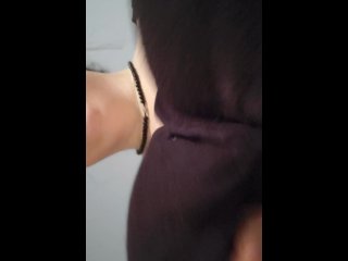 Massage & hand MILK huge BBW milf TITTIES through black shirt