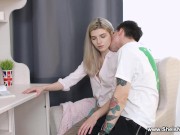 Preview 2 of She Is Nerdy - Monroe Fox - Teens study and fuck date