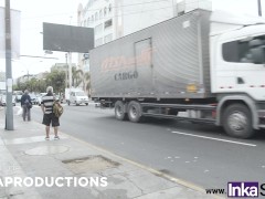 Video 18-year-old submissive Venezuelan gets her first anal drilling on the streets of Lima