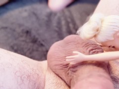 Tiny Blonde Has Fun With Giant Cock
