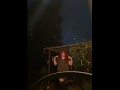 Quick walk outside Crossdressing 