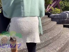美人日本人女性が紅葉の綺麗な渓谷でおっぱい、お尻を露出 - Screenshot 1 of 16 - Public Exposure