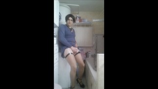 Patty crossdresser blue dress