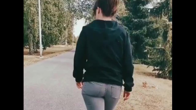 Just my jeans covered, big ass swinging!