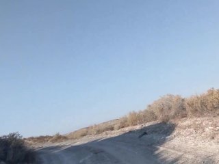 Highway nearby, cumming in the desert!