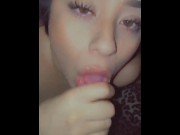 Preview 1 of HOT LATINA Loves sucking BBDick
