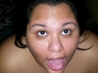 Sexy bbw gets a big facial