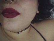Preview 1 of JOI IN SPANISH "CUM IN THE MOUTH" SEXY GOTHIC GIRL