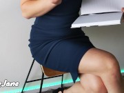 Preview 1 of Office Babe Makes Me Cum Ih Her Panties After Rubbing My Cock On Her Tight Pussy