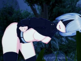 Nier: Automata 2B Takes A Quick FuckOff Of Work