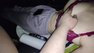 He Tries Lovense Max 2 A Remote Control Toy During A Mutual Masturbation In The Car