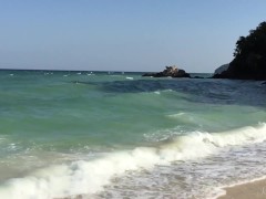 Divine Blonde with Large Breasts Naked at the Beach - Screenshot 11 of 16 - Stunning18
