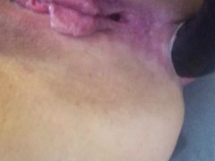 Stepmum taking 12" Dildo - sliding in and out easily as i moan hard