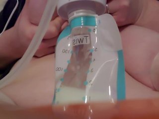 Filling Up_Bags of MILK After Pumping BbwTITTIES