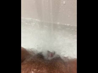 brunette, shower, masturbation, short milf