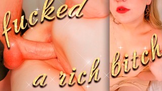 Bogata blondynka dostaje wytrysk w cipkę podczas sesji masażu | Lovely Dove 4K