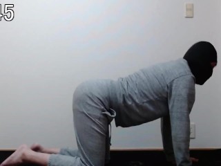 （YogaKetsuiki Part2）I do Cat Stretch (yoga) for 3 Minutes. in the Meantime, Put up with Dry Orgasm.