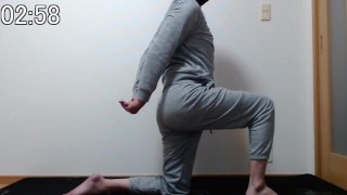 (YogaKetsuiki Part6)Hago la pose skylark durante 3 minutos. Mientras tanto, aguanta el orgasmo seco.