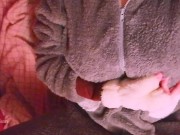 Preview 1 of 18 Girl tits massage hands and vibrator at pajama's party kigurumi nipple masturb