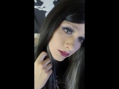 Video Naughty TS Goth Girl Cum Hands Free