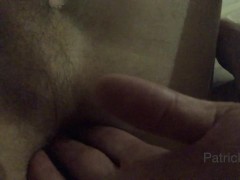 My straight friend fingers my wet hole with his cum