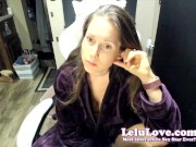 Preview 3 of Lelu Love recapping WORST migraine results while topless chatting on live webcam show cut short