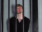 Preview 2 of Bondage Master Deepthroats Young Muscle Stud Jesse Stone After Whipping Him - BDSM