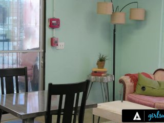 GIRLSWAY New Coffee Shop Owner Casey Calvert Spread Her Legs Wide Open For Alexis Tae And Her Crew screenshot number 1