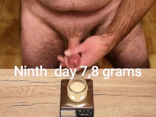 Cicci77 Continues the Sperm Collection with Pedro. we are on Day 10 and we have Collected 63.8 Grams