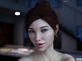 brunette big tits, amateur, adult visual novel, pc gameplay