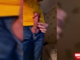 Teen boy video chat showing big uncut cock to friend