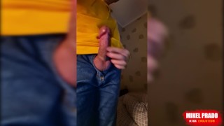 Teen boy video chat showing big uncut cock to friend