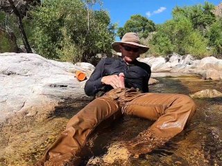 Pissing on Myself and Cooling OffIn a River_After a Hot Day_of Field Work