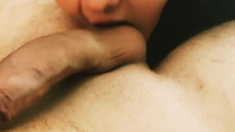 I Love Sucking Balls and Playing with Cum in Mouth Before I Swallow